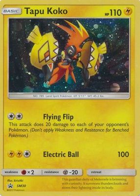 Tapu Koko - SM30 - Holo Promo Pokemon Sun &amp; Moon Promos