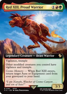 SJ Red XIII, Proud Warrior (Extended Art) - Commander: FINAL FANTASY (FIC) Commander: FINAL FANTASY