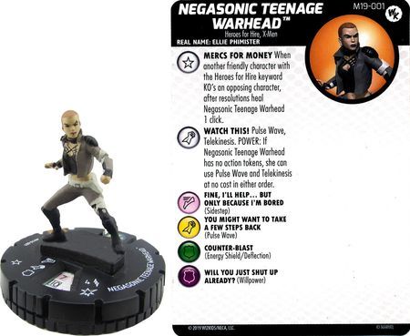 Negasonic Teenage Warhead #M19-001 WizKids Promo Marvel Heroclix Heroclix WizKids Promos *Sin Tarjeta*