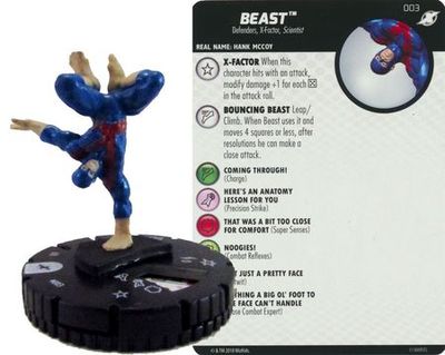 Beast #003 X-men Xavier&#39;s School Marvel Heroclix Marvel: X-Men Xavier&#39;s School Singles *Sin Tarjeta*