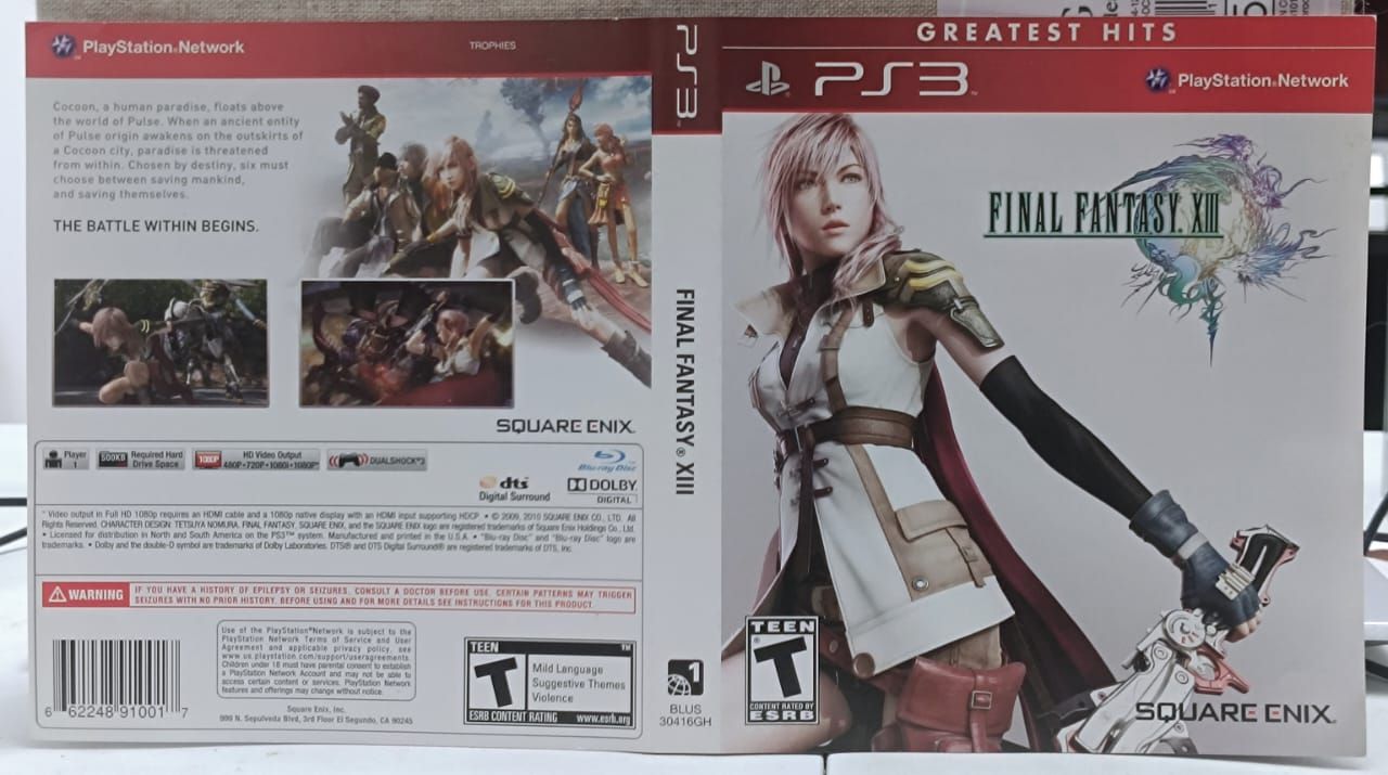 NELA-q, Final Fantasy XIII PS3 Portada