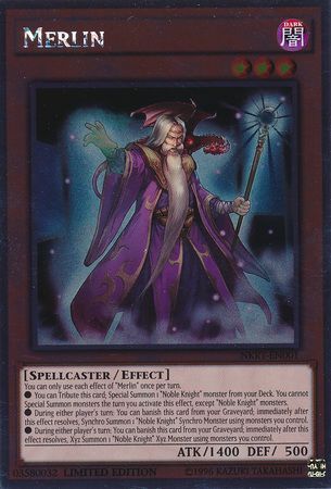 Merlin - NKRT-EN001 - Platinum Rare 1st Edition Noble Knights of the Round Table Singles