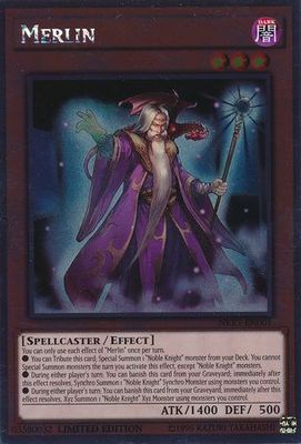 Merlin - NKRT-EN001 - Platinum Rare 1st Edition Noble Knights of the Round Table Singles