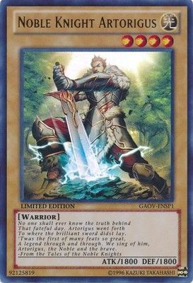 Noble Knight Artorigus - GAOV-ENSP1 - Ultra Rare Yu-Gi-Oh! Promo Cards *Espanol*