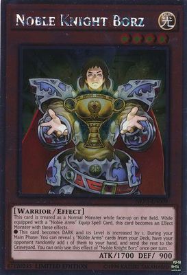 Noble Knight Borz - NKRT-EN009 - Platinum Rare 1st Edition Noble Knights of the Round Table Singles