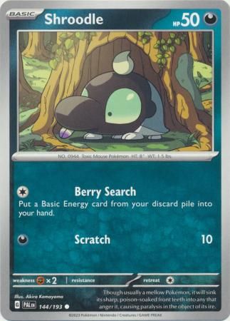 Shroodle - 144/193 - Common Scarlet &amp; Violet: Paldea Evolved Singles