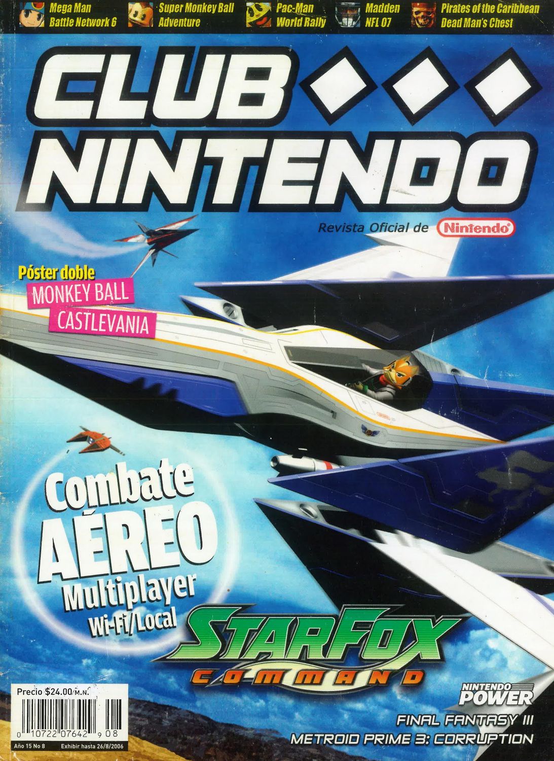 NELA-r, Club Nintendo Año 15 Numero 8 StarFox Command Revista