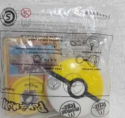 NELA-q, Pokémon Pokeball Disc Shooter, Amarillo (2019) McDonald&#39;s Nintendo Mankey Sellado.