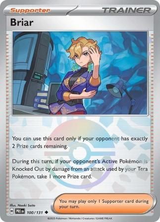 Briar - 100/131 - Uncommon Pokeball Reverse Holo Scarlet &amp; Violet: Prismatic Evolutions Reverse Holo Singles