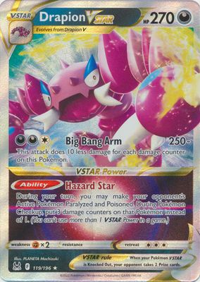 SJ Drapion VSTAR - 119/196 - Ultra Rare Sword &amp; Shield: Lost Origin Singles