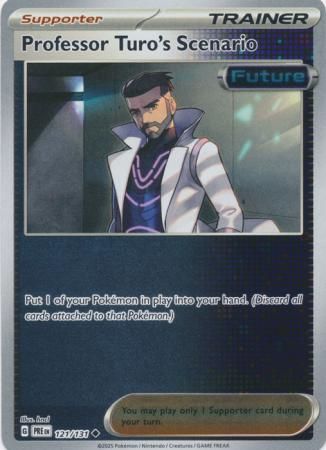 Professor Turo&#39;s Scenario - 121/131 - Uncommon Reverse Holo Scarlet &amp; Violet: Prismatic Evolutions Reverse Holo Singles Foil (Espanol)
