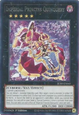 Imperial Princess Quinquery - JUSH-EN045 - Rare 1st Edition Justice Hunters 1st Edition Singles