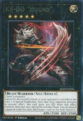 K9-00 &quot;Hound&quot; - JUSH-EN036 - Rare 1st Edition Justice Hunters 1st Edition Singles
