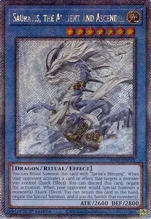 Sauravis, the Ancient and Ascended - RA02-EN019 - Platinum Secret Rare 1st Edition Rarity Collection II Singles