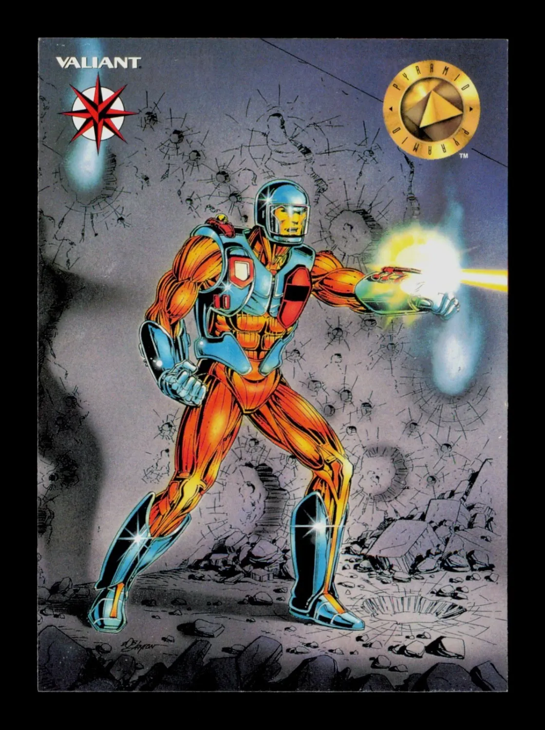 February, No. 1 X-O Manowar 60 Pyramid Trading Card TCG