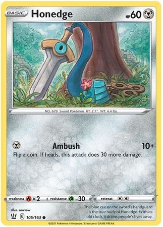 Honedge - 105/163 - Common Sword &amp; Shield: Battle Styles Singles