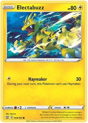 Electabuzz - 044/163 - Common Sword &amp; Shield: Battle Styles Singles