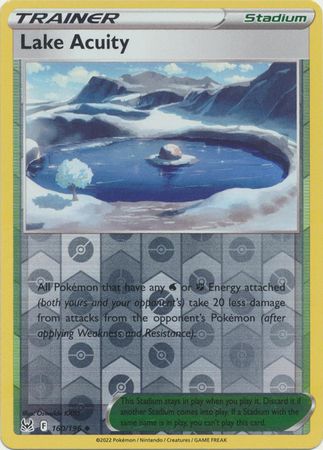 SJ Lake Acuity - 160/196 - Uncommon Reverse Holo Sword &amp; Shield: Lost Origin Reverse Holo Singles