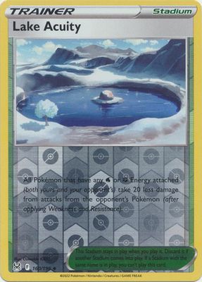 SJ Lake Acuity - 160/196 - Uncommon Reverse Holo Sword &amp; Shield: Lost Origin Reverse Holo Singles