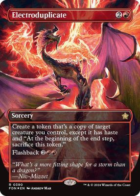 SJ Electroduplicate (Borderless) (Mana Foil) - Foundations (FDN) Foundations