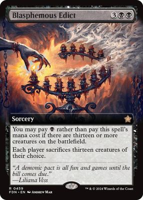 Blasphemous Edict (Extended Art) - Foundations (FDN) Foundations Foil