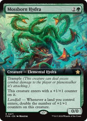 SJ Mossborn Hydra (Extended Art) - Foundations (FDN) Foundations Foil