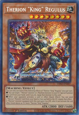 SJ Therion &quot;King&quot; Regulus - DIFO-EN007 - Secret Rare 1st Edition Dimension Force 1st Edition Singles *Espanol*
