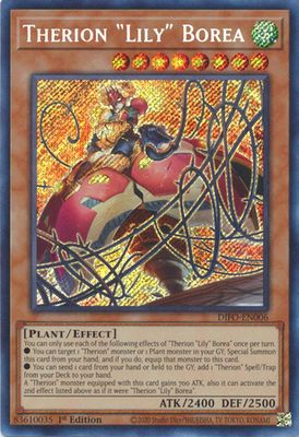 SJ Therion &quot;Lily&quot; Borea - DIFO-EN006 - Secret Rare 1st Edition Dimension Force 1st Edition Singles *Espanol*