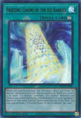 SJ Freezing Chains of the Ice Barrier - BLTR-EN103 - Ultra Rare 1st Edition Battles of Legend: Terminal Revenge 1st Edition Singles