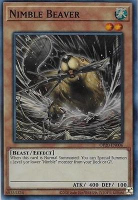 SJ Nimble Beaver - OP20-EN006 - Super Rare OTS Tournament Pack 20 (OP20)
