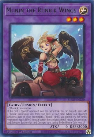 SJ Munin the Runick Wings - MP23-EN250 - Rare 1st Edition Mega Tin 2023 Dueling Heroes Singles *Espanol*