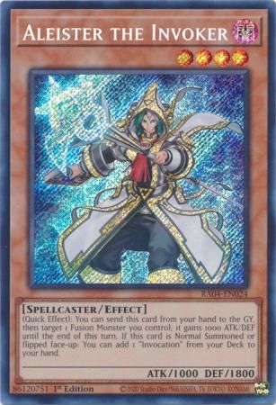 SJ Aleister the Invoker (Alternate Art) - RA04-EN024 - Secret Rare 1st Edition Quarter Century Stampede 1st Edition Singles