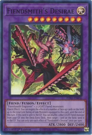 SJ Fiendsmith&#39;s Desirae - INFO-EN036 - Super Rare 1st Edition The Infinite Forbidden 1st Edition Singles