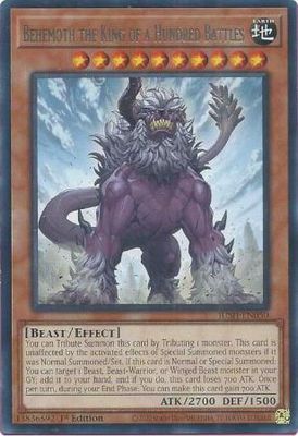 SJ Behemoth the King of a Hundred Battles - JUSH-EN050 - Rare 1st Edition Justice Hunters 1st Edition Singles