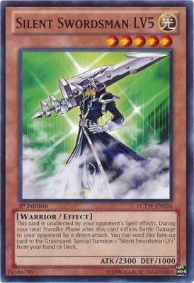 SJ Silent Swordsman LV5 - LCYW-EN034 - Common 1st Edition Legendary Collection 3: Yugi&#39;s World 1st Edition Singles