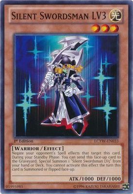 SJ Silent Swordsman LV3 - LCYW-EN033 - Common 1st Edition Legendary Collection 3: Yugi&#39;s World 1st Edition Singles