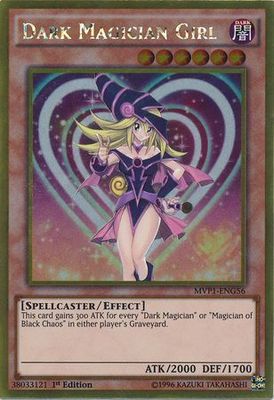 SJ Dark Magician Girl - MVP1-ENG56 - Gold Rare 1st Edition The Dark Side of Dimensions Movie Pack: Gold Edition 1st Ed Singles