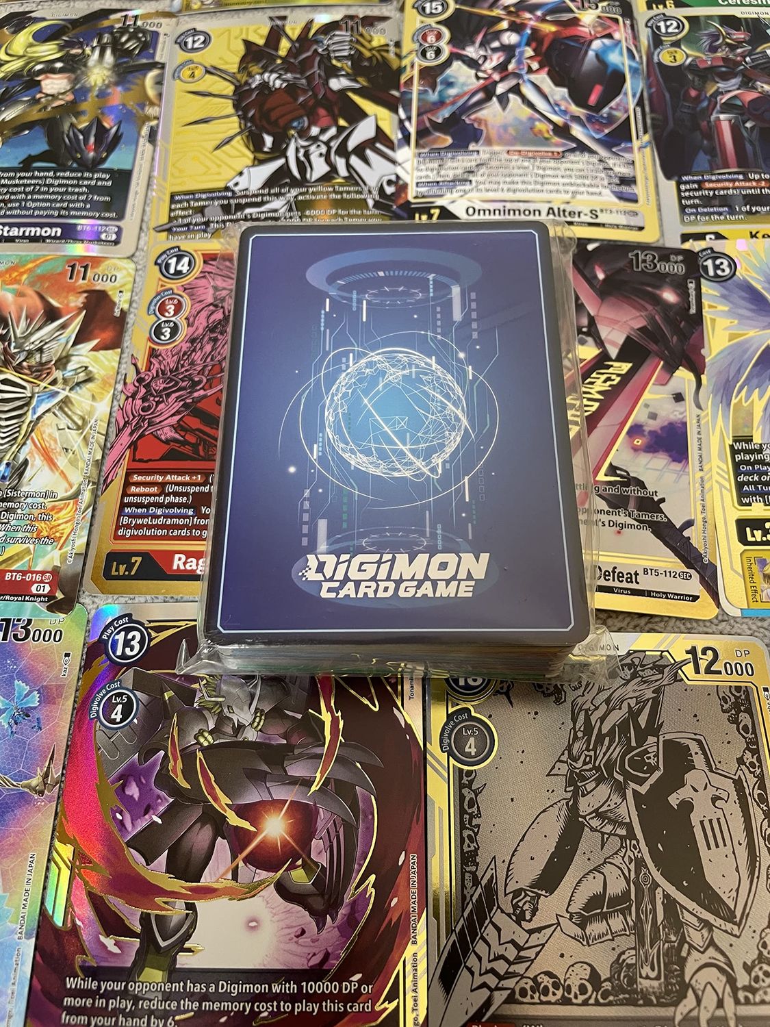 SJ Digimon Lote de 120 Cartas al Azar Digimon Card Game