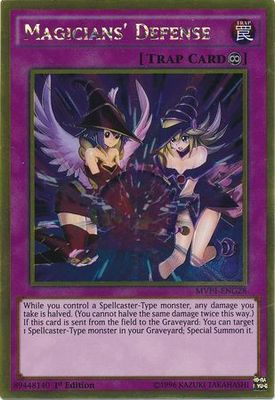 SJ Magicians&#39; Defense - MVP1-ENG28 - Gold Rare 1st Edition The Dark Side of Dimensions Movie Pack: Gold Edition 1st Ed Singles