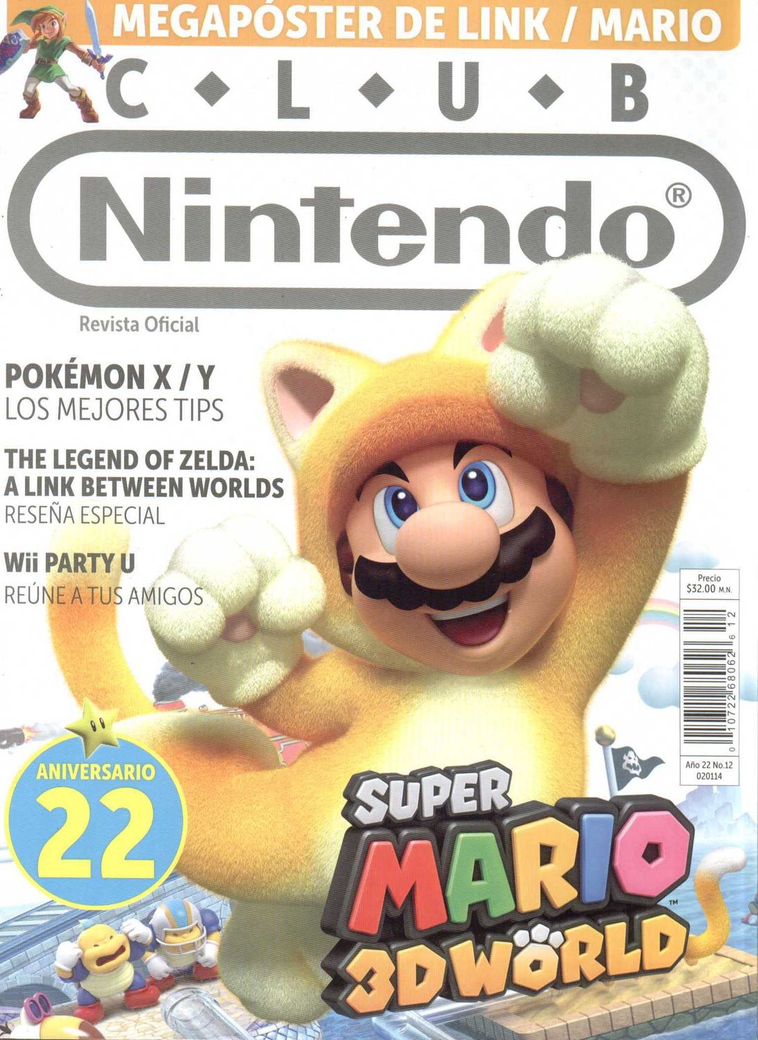 NELA-r, Club Nintendo Año 22 Numero 12 Super Mario 3D World