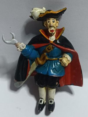 NELA-  Capitán Garfio Figura  Peter Pan 2.5 Pulgadas