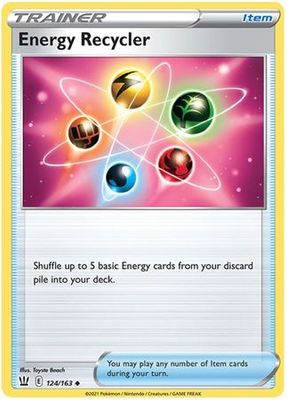 SJ Energy Recycler - 124/163 - Uncommon Sword &amp; Shield: Battle Styles Singles