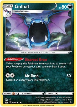 SJ Golbat - 090/163 - Uncommon Sword &amp; Shield: Battle Styles Singles