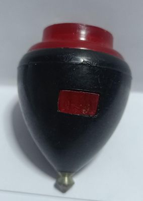 NELA-s, Trompo Plastico Marca Cuper Punta De Metal  Color Negro 2.5. Pulgadas