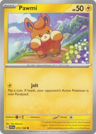 SJ Pawmi - 073/198 - Common Scarlet &amp; Violet (Base Set) Singles