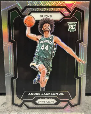 SJ 2023-24 Panini Prizm 131 Andre Jackson Jr. Milwaukee Bucks RC Silver Prizm