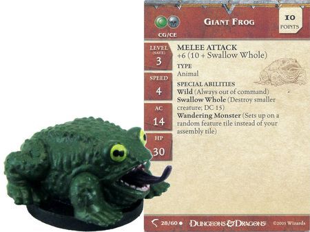 BAF1 Giant Frog #28 Deathknell D&amp;D Miniatures Deathknell (D&amp;D) Sin tarjeta