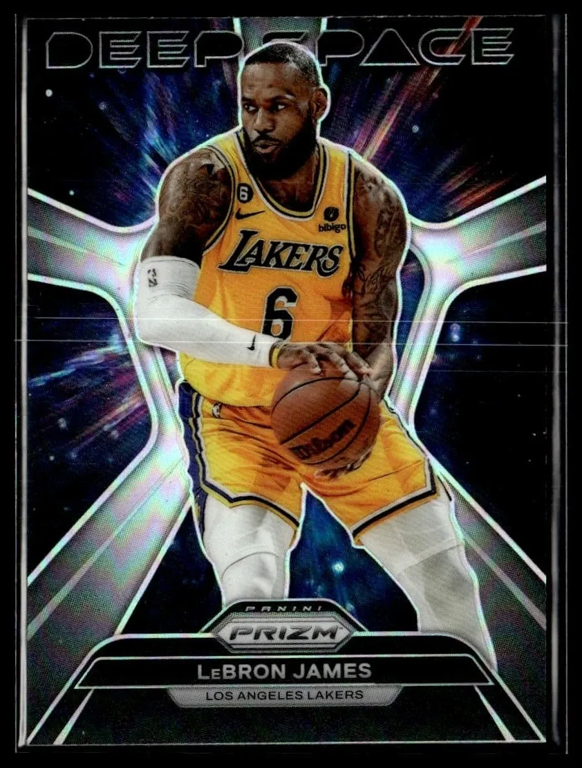 SJ 2023-24 Panini Prizm Deep Space 7 LeBron James Los Angeles Lakers Silver