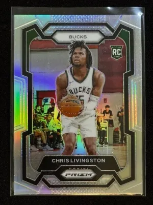 SJ Chris Livingston (RC) 2023-24 Panini Prizm - Silver Prizm #156 BUCKS