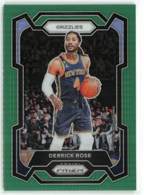 SJ Derrick Rose 2023-24 Panini Prizm Prizms Green Memphis Grizzlies #272